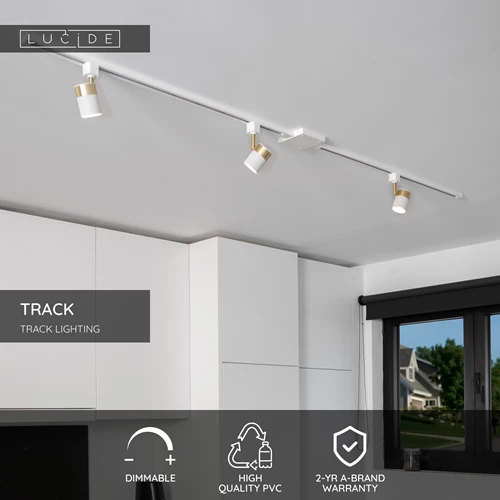 Lucide TRACK T-connector B - 1-circuit Track lighting system - White (Extension) - USP